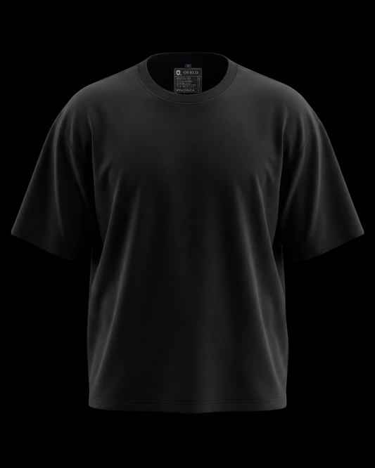 FALLEN SPINE BLACK UNISEX OVERSIZED TSHIRT