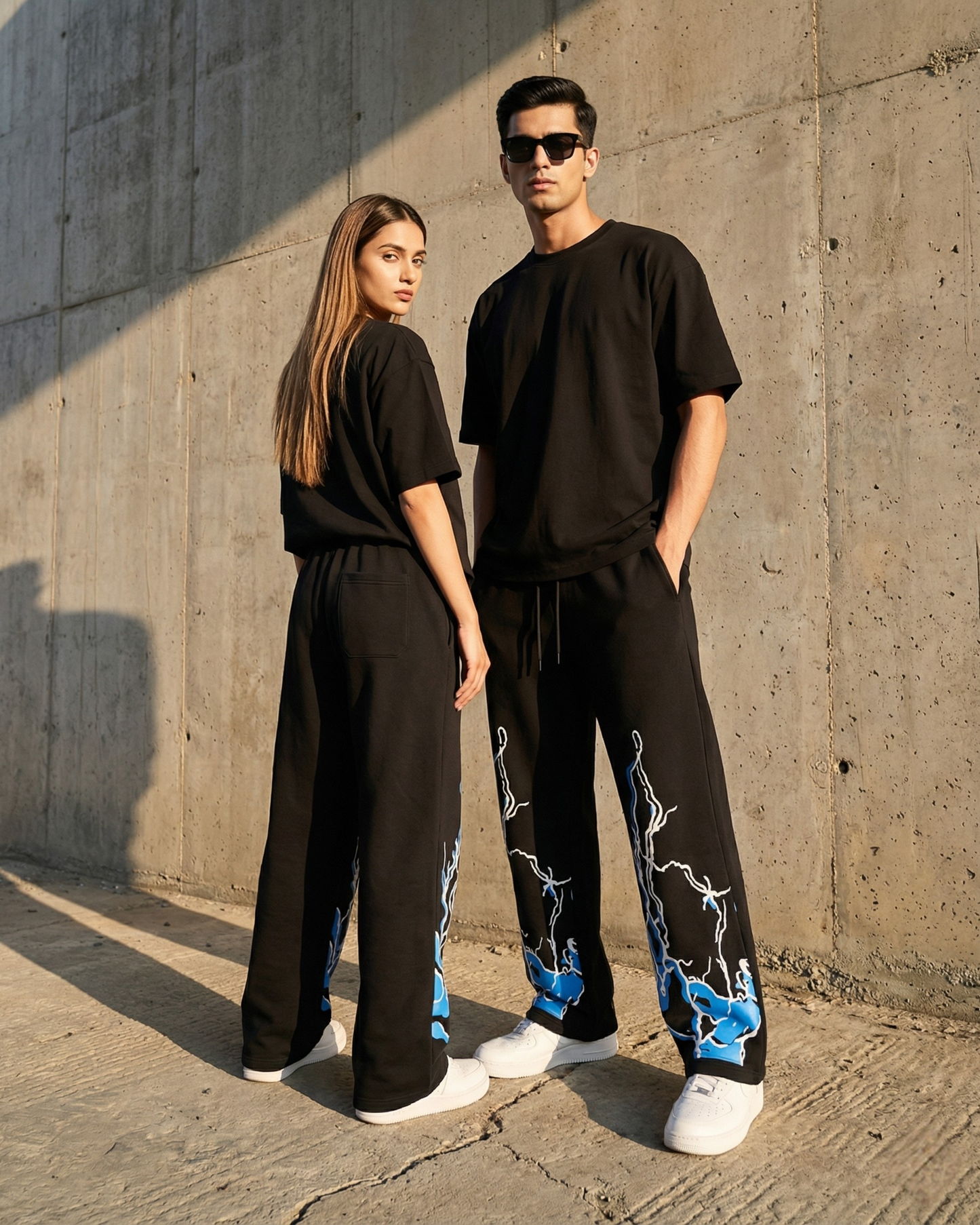 STORMLINE BLACK UNISEX BAGGY PANTS