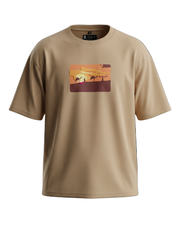 DESERT NOMAD BEIGE UNISEX OVERSIZED TSHIRT