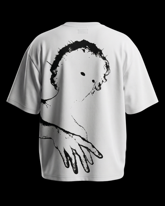 GOD'S PLAN WHITE UNISEX OVERSIZED TSHIRT