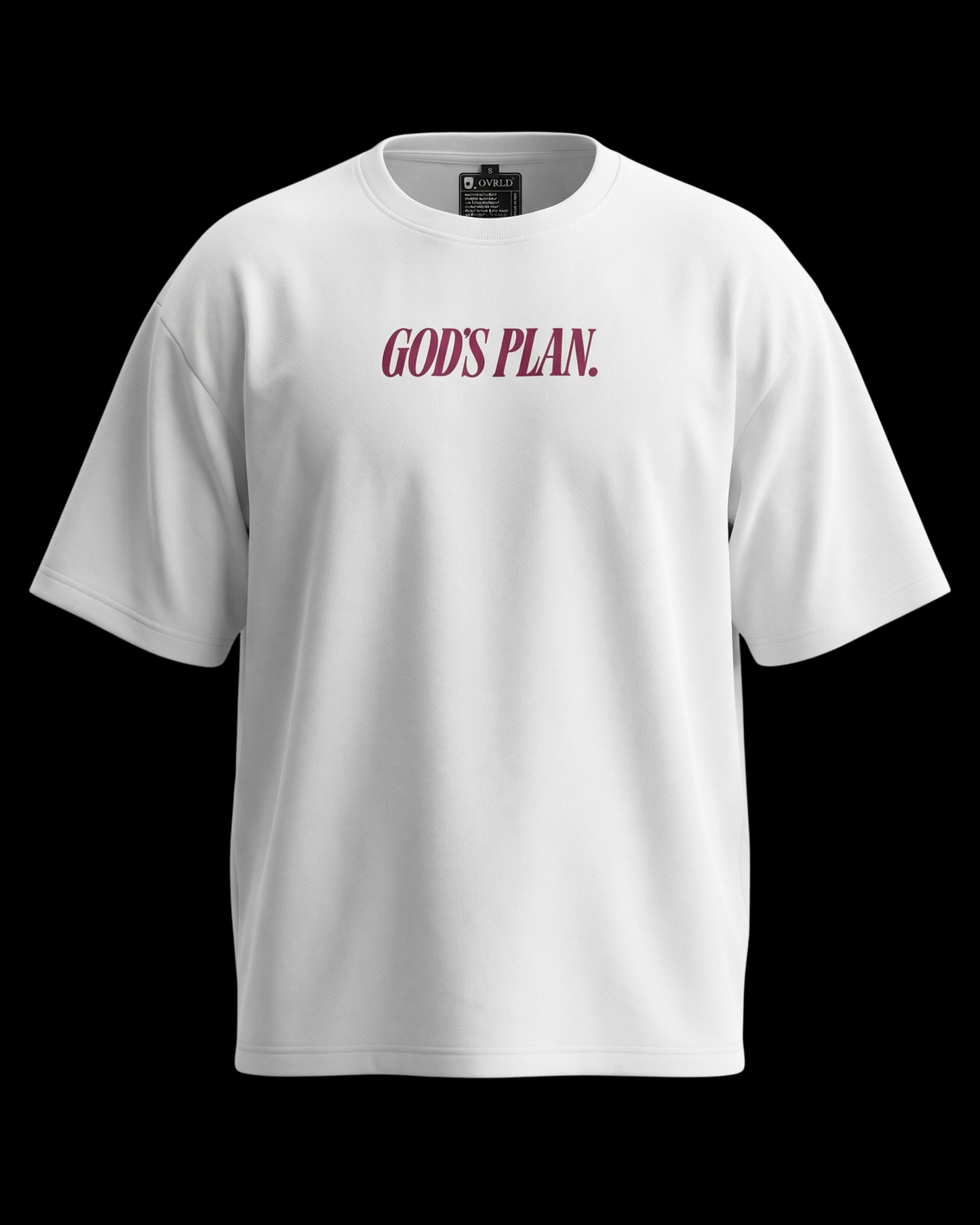 GOD'S PLAN WHITE UNISEX OVERSIZED TSHIRT