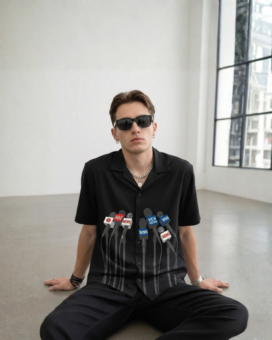 SPOTLIGHT BLACK RELAXED FIT SHIRT