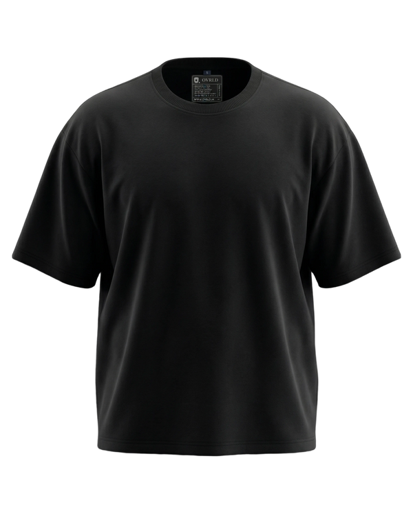 FALLEN SPINE BLACK UNISEX OVERSIZED TSHIRT