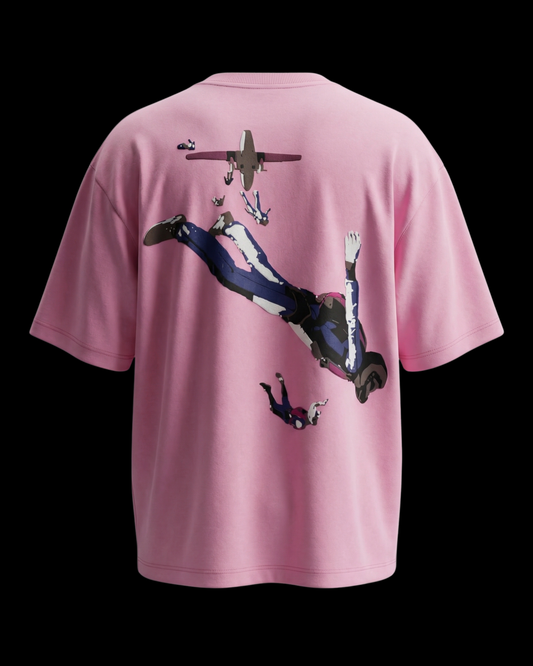 TRUST THE FALL SOFT PINK UNISEX OVERSIZED TSHIRT