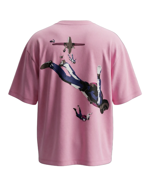 TRUST THE FALL SOFT PINK UNISEX OVERSIZED TSHIRT