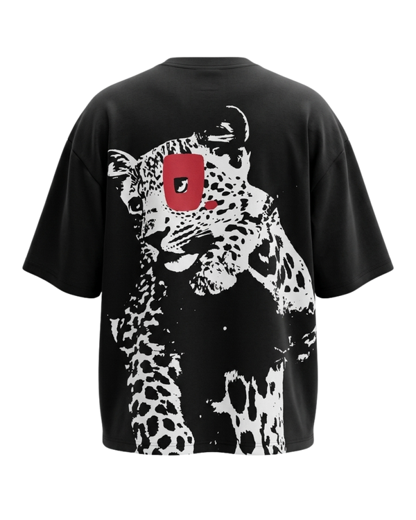 BIG CAT BLACK UNISEX OVERSIZED TSHIRT