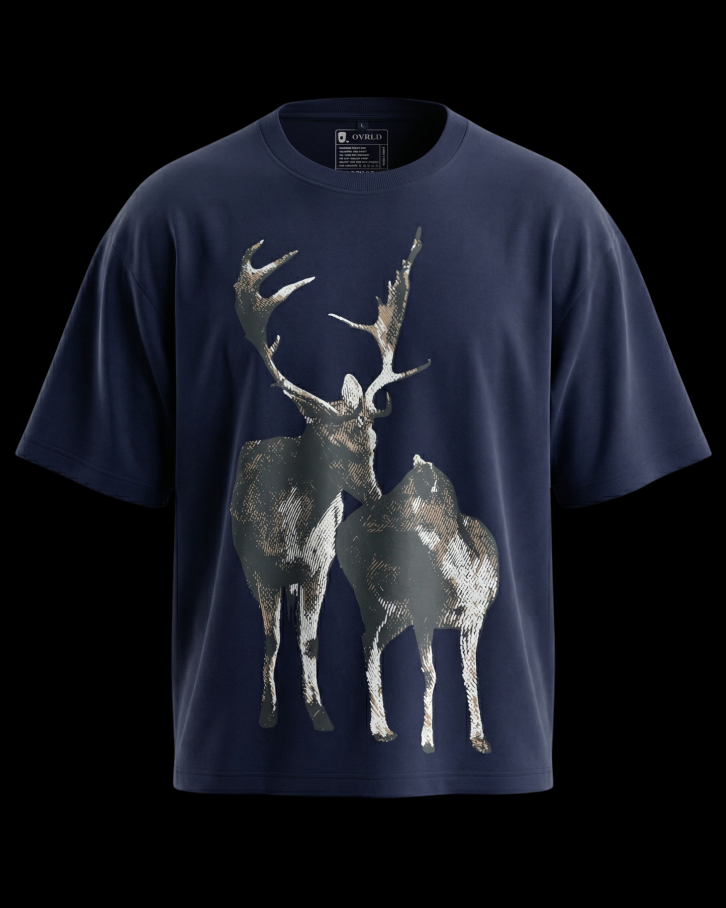 WILD BOND NAVY BLUE UNISEX OVERSIZED TSHIRT
