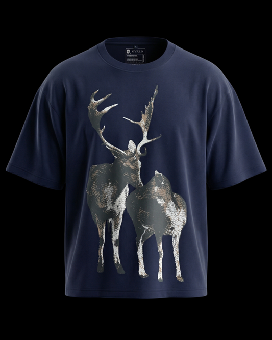 WILD BOND NAVY BLUE UNISEX OVERSIZED TSHIRT