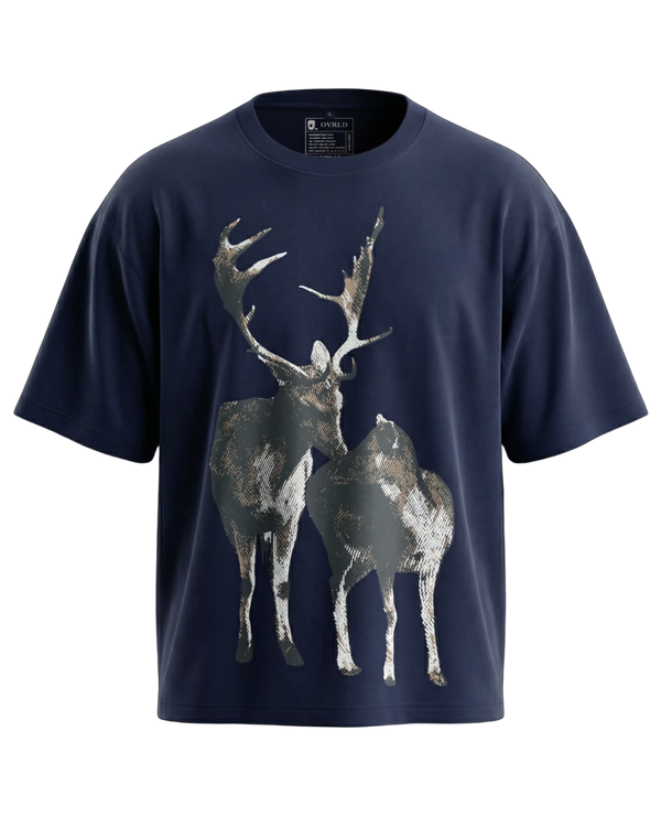 WILD BOND NAVY BLUE UNISEX OVERSIZED TSHIRT