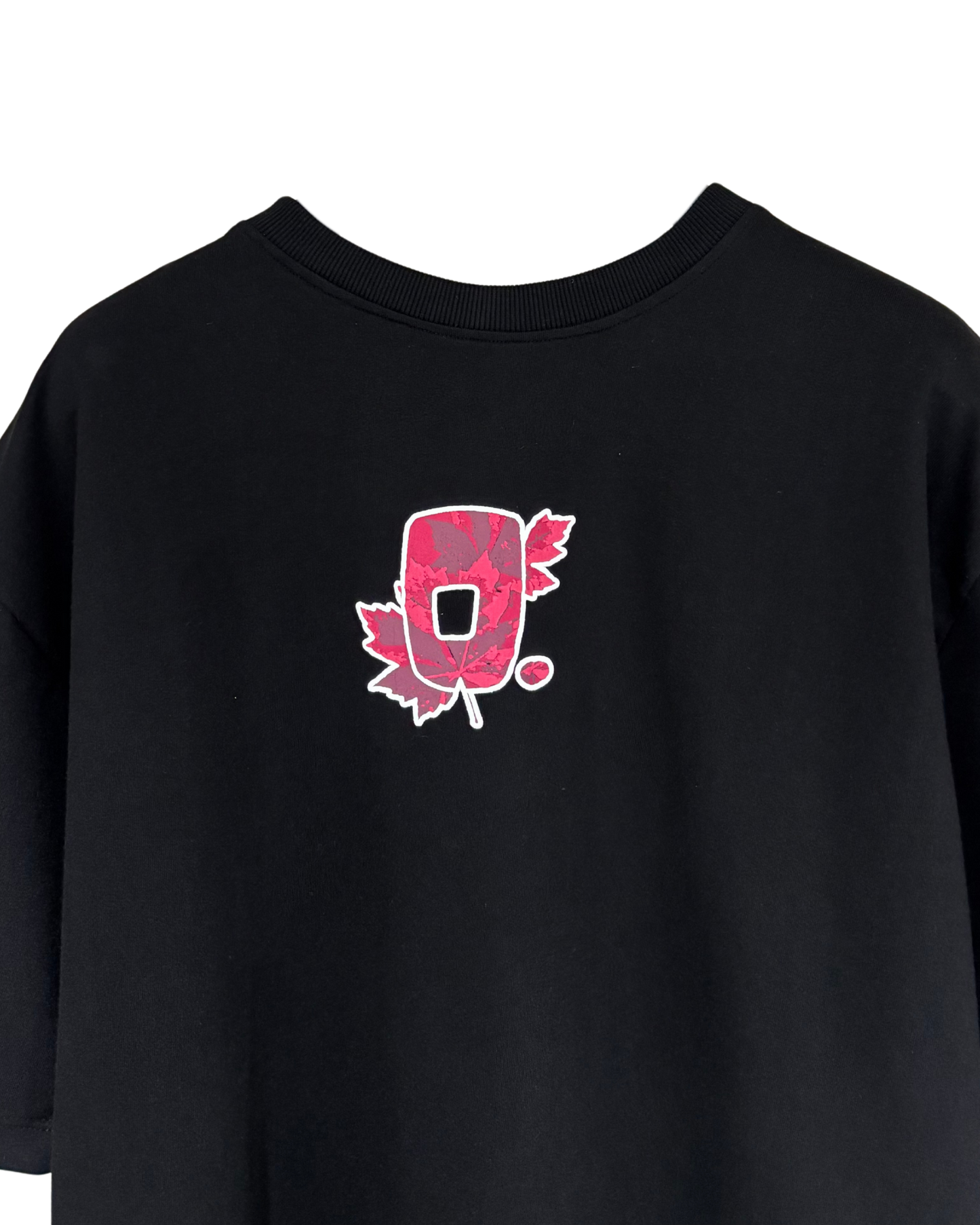 RED FLORA BLACK UNISEX OVERSIZED TSHIRT