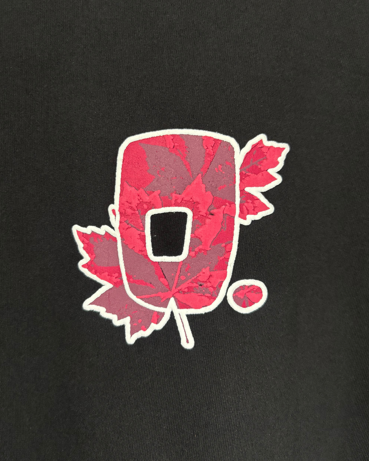 RED FLORA BLACK UNISEX OVERSIZED TSHIRT