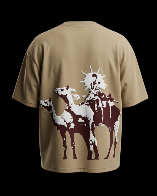 DESERT NOMAD BEIGE UNISEX OVERSIZED TSHIRT