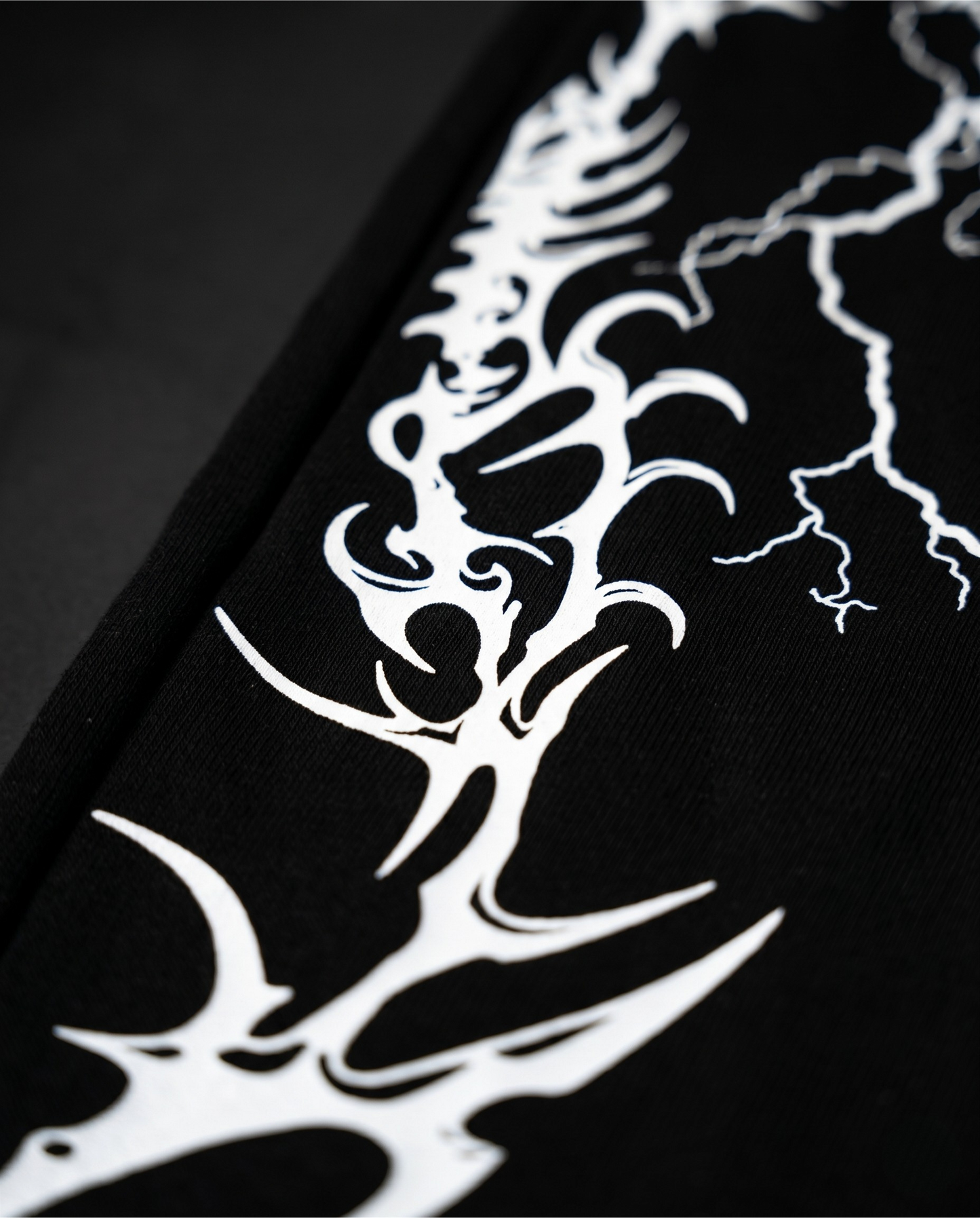 LIGHTNING BLACK UNISEX BAGGY PANTS